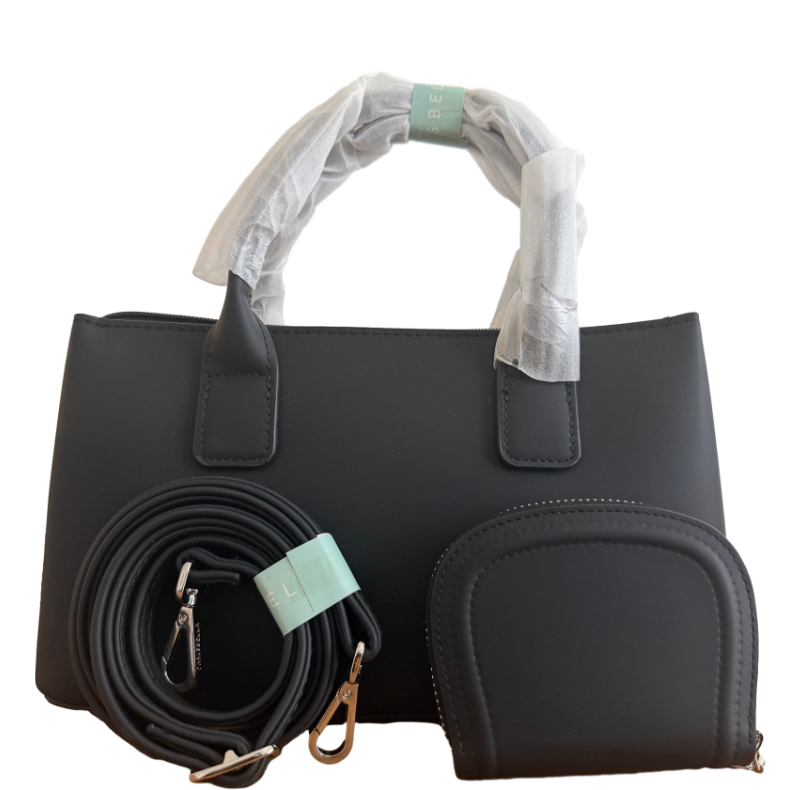 Chrisbella Small Tote - Black Handbag Set