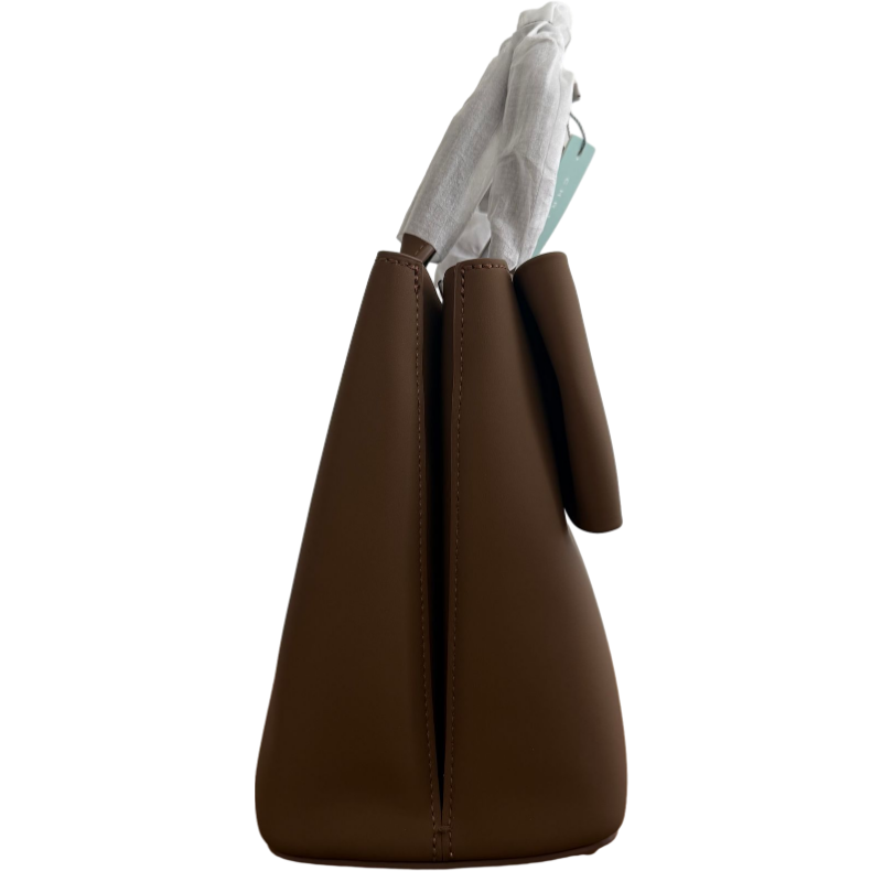 Chrisbella Brown Bow Handbag Set