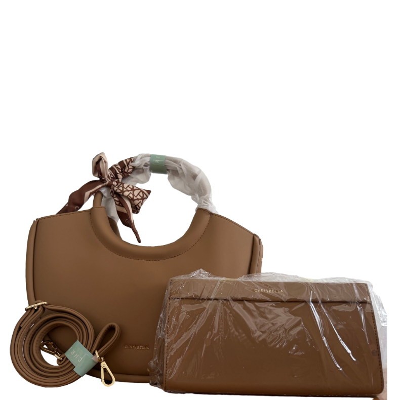 Chrisbella Beige Handbag Set