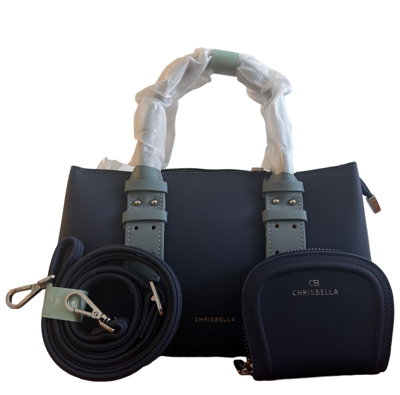 Chrisbellla Tri color Small Tote Handbag